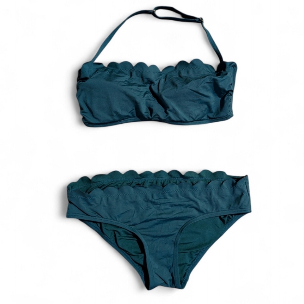 Like New! Kate Spade Teal Marine Scalloped Bikini Set
